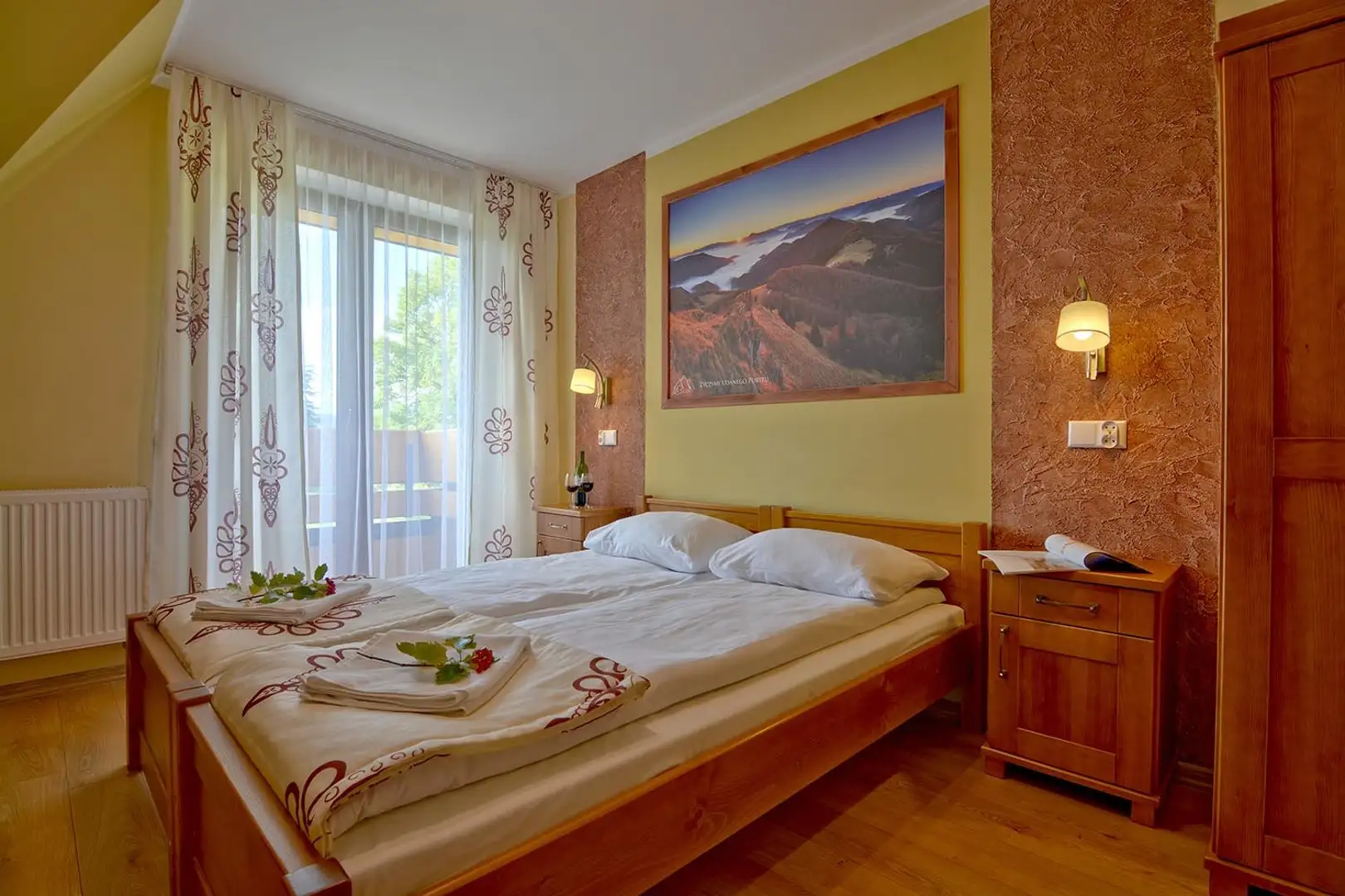 Dvoulůžkový pokoj Comfort/Balkon s vlastní koupelnou a výhledem na hory